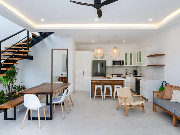 Elegant Open-Concept Kitchen and Living Space
