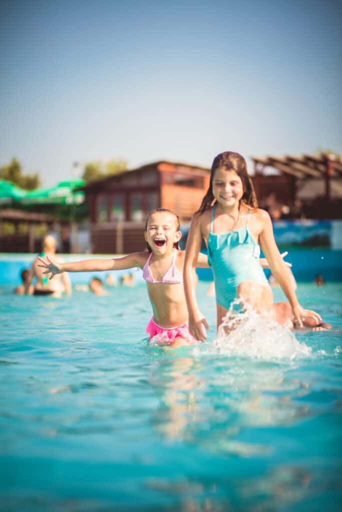 kids in pool resort